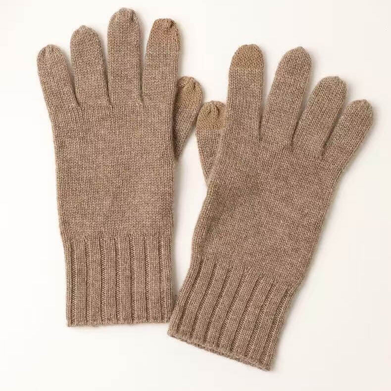 	soft cashmere gloves for women ribbed cuff