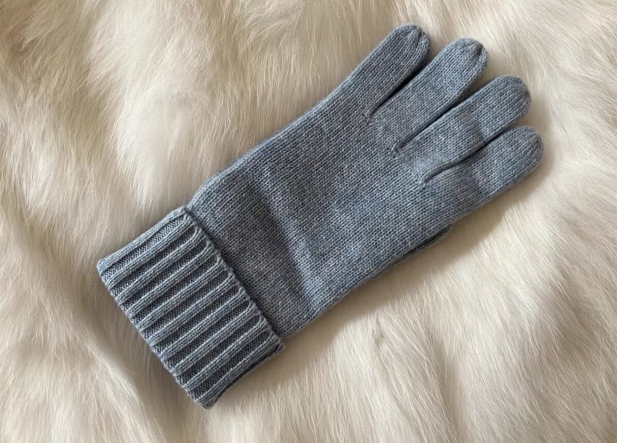soft knitted gloves for fall and winter fashion pure cashmere gloves 