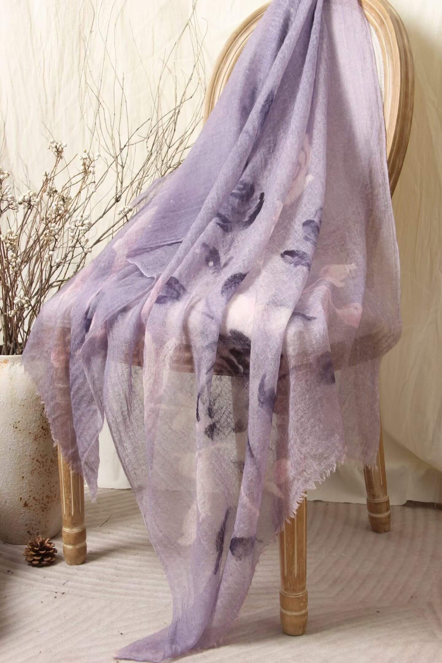 soft lavender cashmere shawl lightweight four season scarf