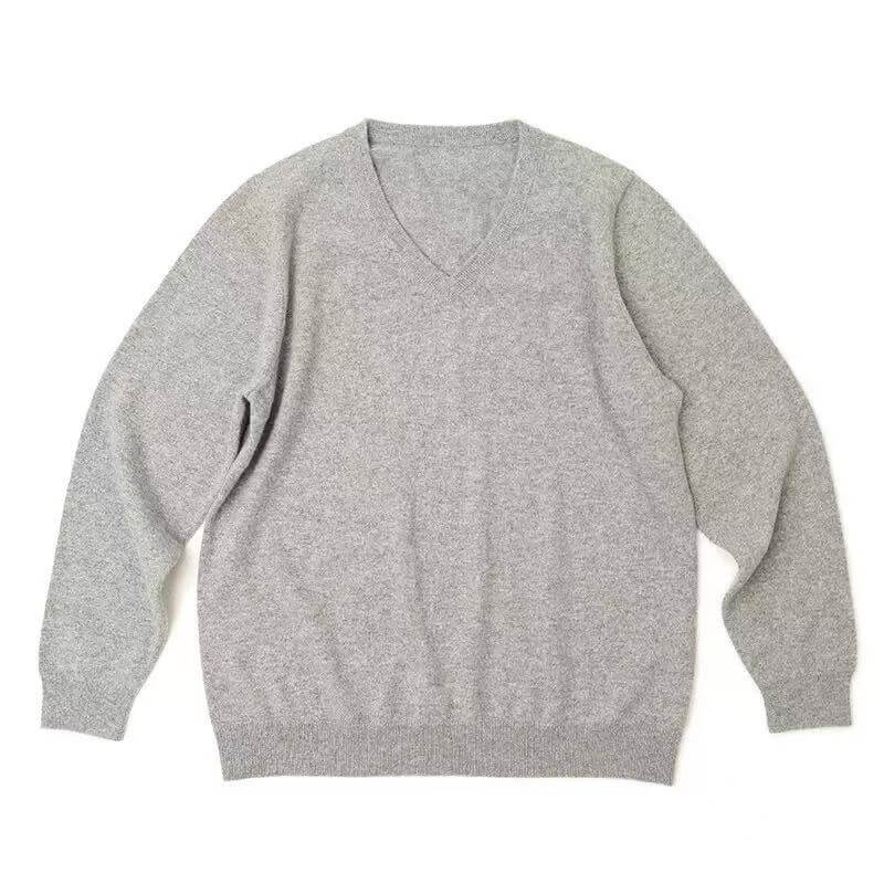 soft pure cashmere V neck sweater for women in neutral colors