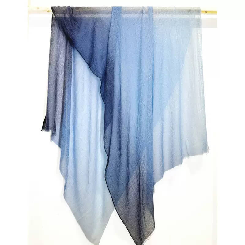 summer cashmere scarf three color gradient design