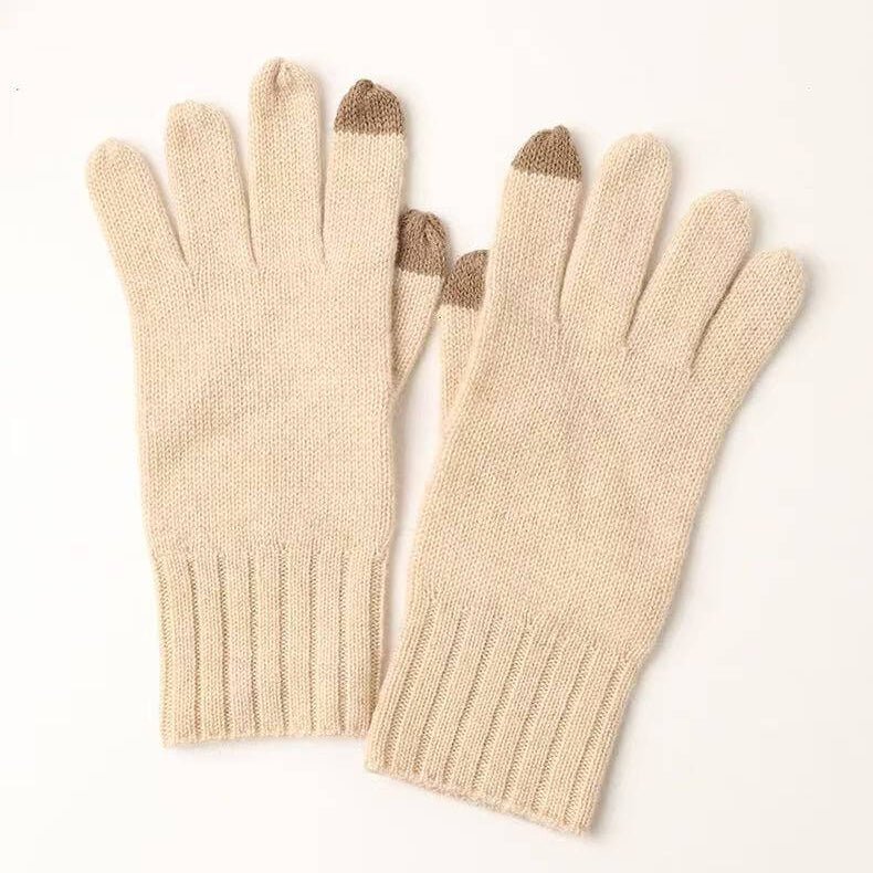 touchscreen cashmere gloves women winter