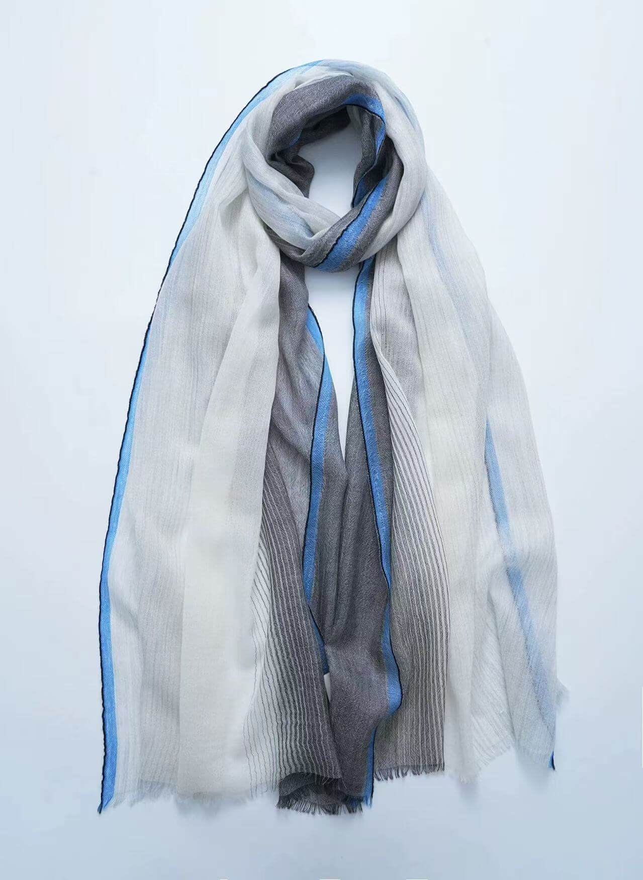 ultra light 100% cashmere gradient shawl wrap
