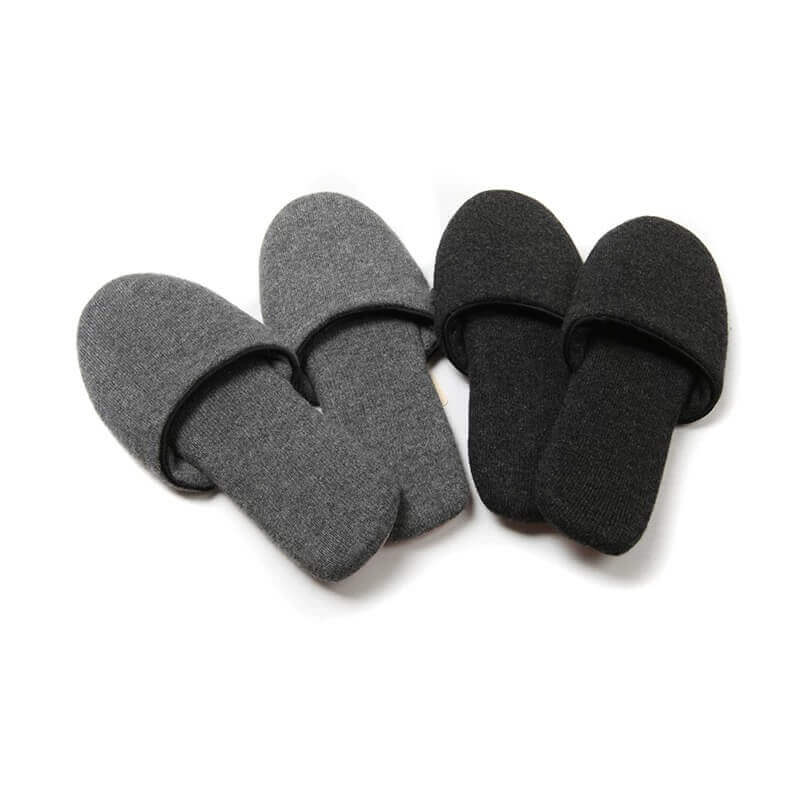 Women's knitted cashmere travel slippers combining timeless elegance, warmth and lightweight comfort