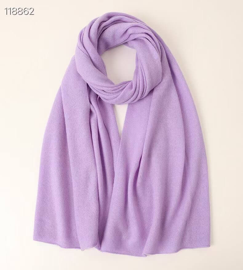 Women's 100% pure cashmere shawl in a solid new 2026 color, soft lightweight luxury wrap