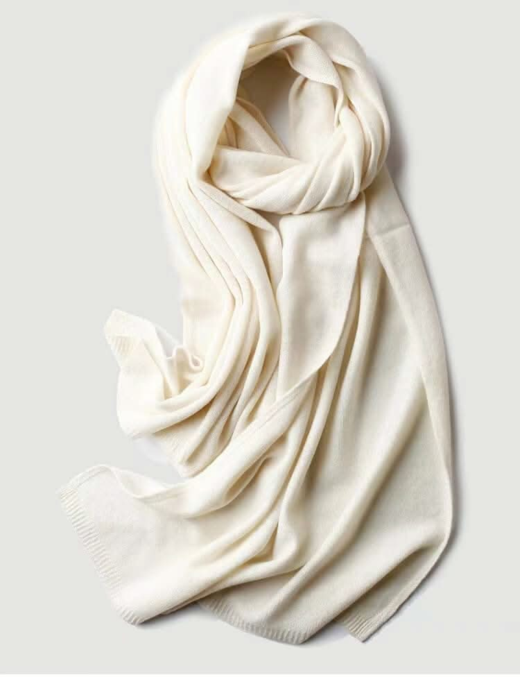 pure white cashmere scarf shawl wrap