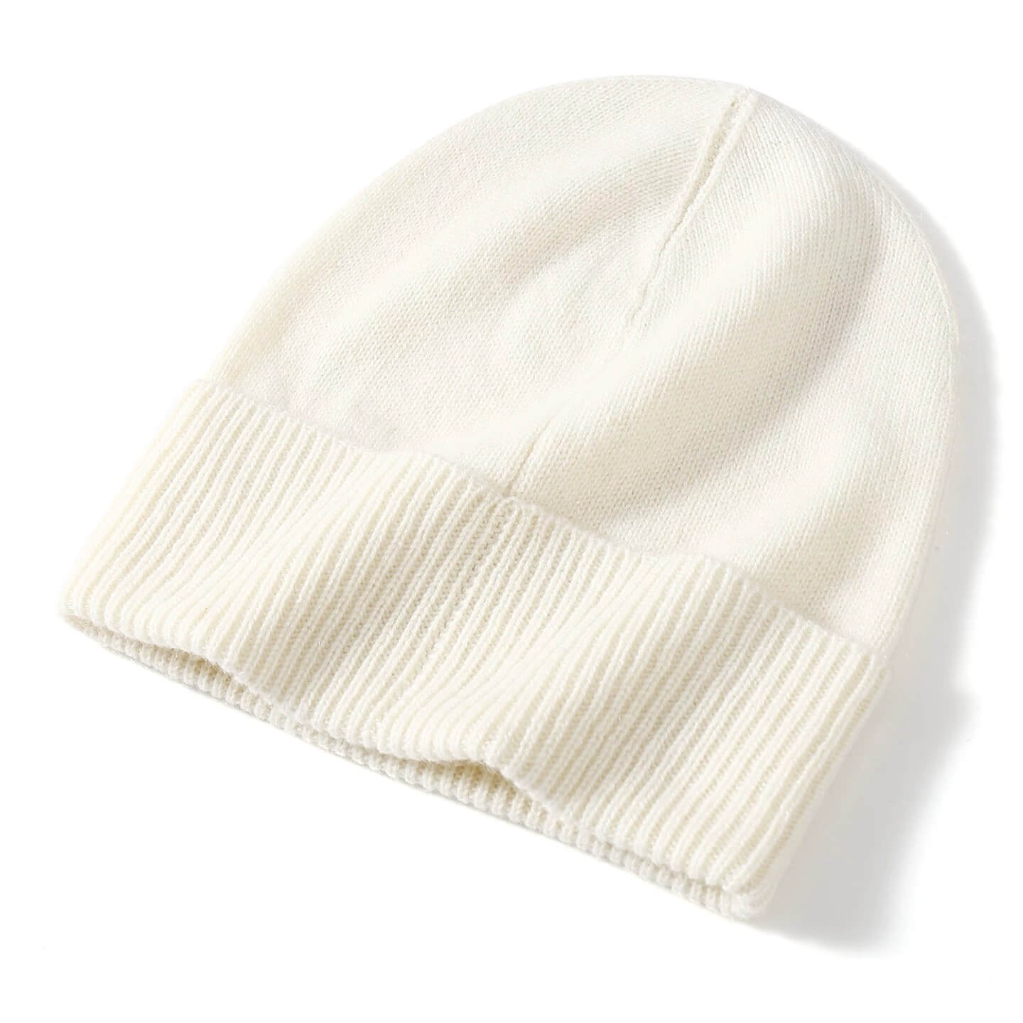 Luxurious 100% Cashmere Beanie for Women in white