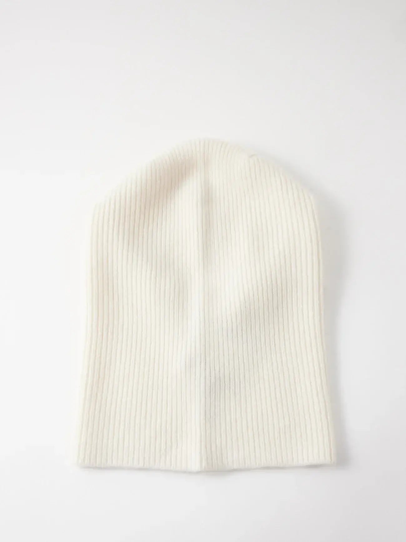 white pure cashmere balaclava winter hood