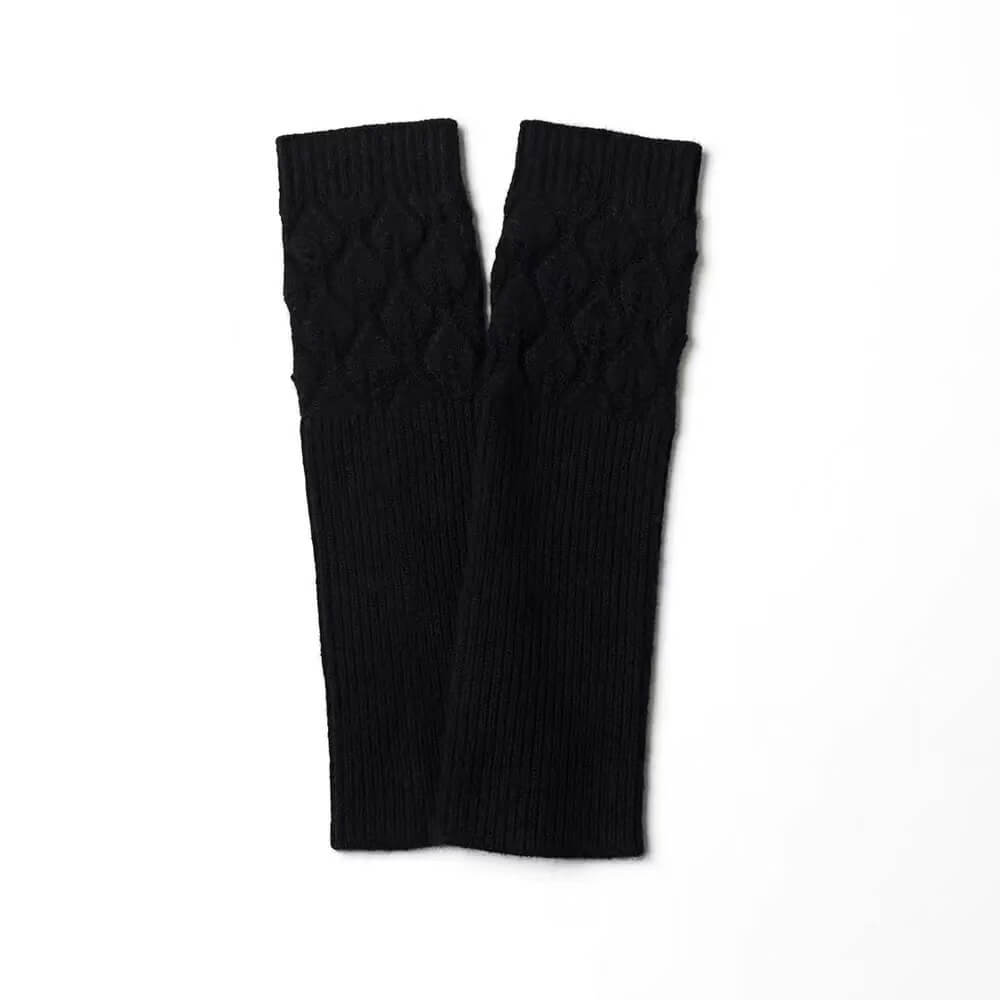 minimalist luxury cashmere fingerless gloves