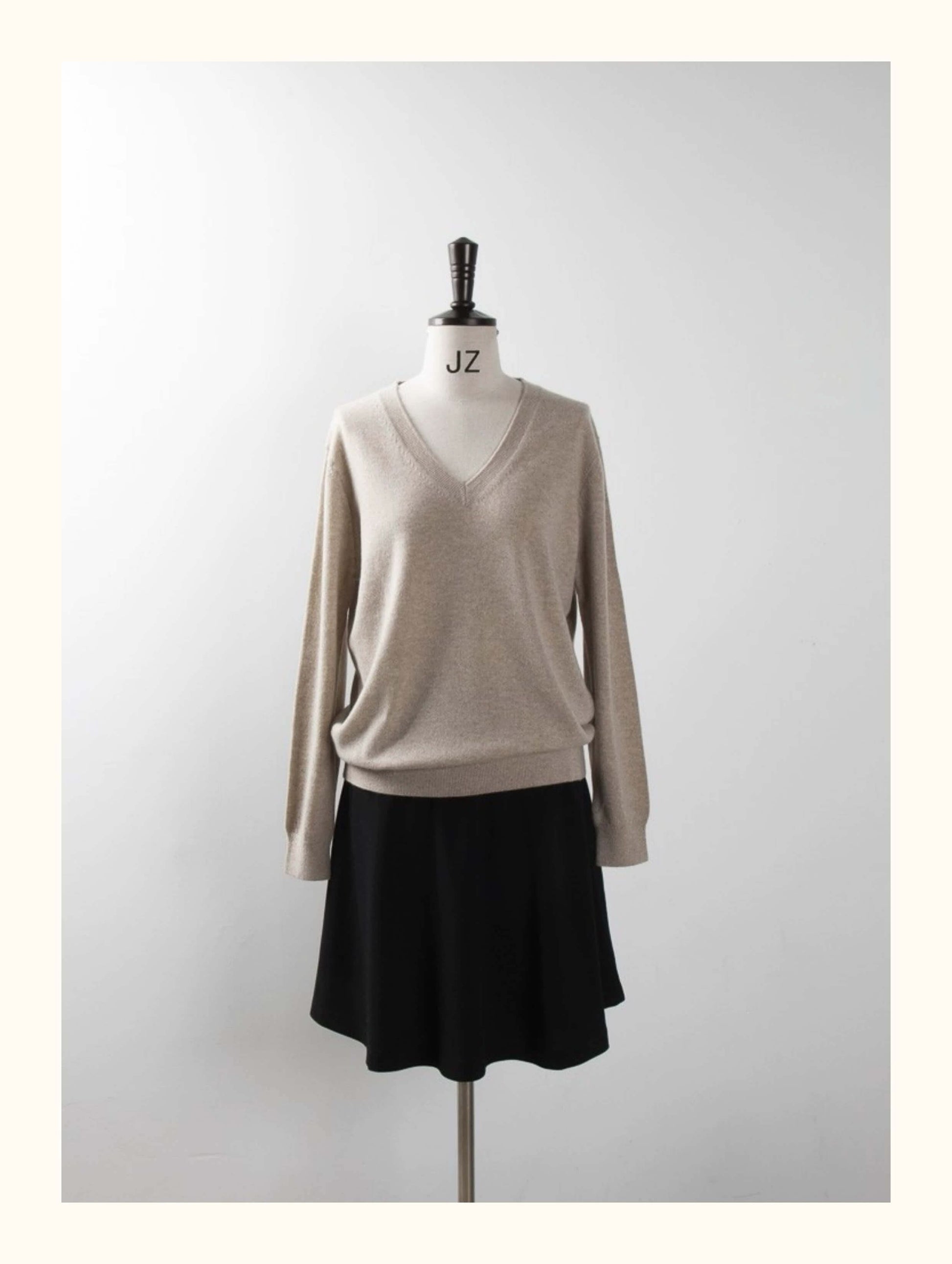 Women's Cashmere Wide V-Neck Sweater