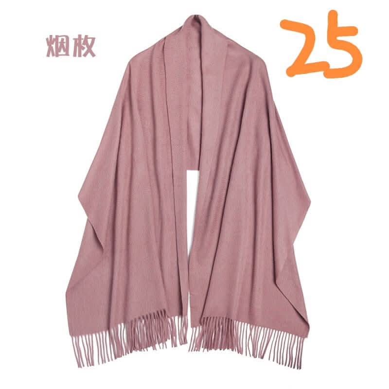 Women cashmere scarf shawl,	Soft woven cashmere shawl in Smoky Rose, lightweight and chic