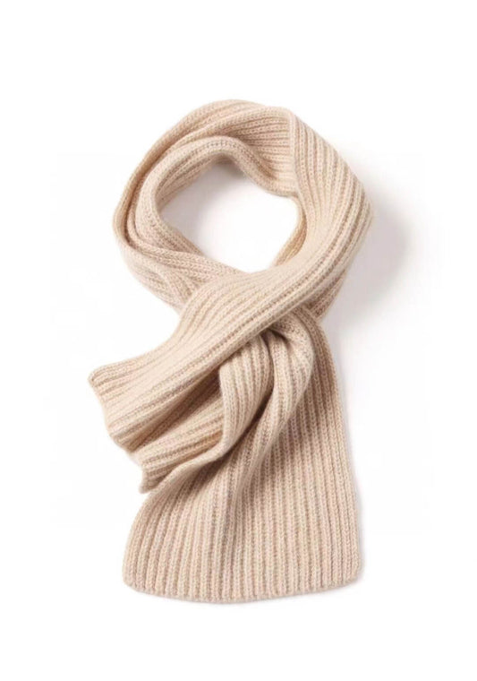 Women's autumn and winter cashmere scarf in beige color 