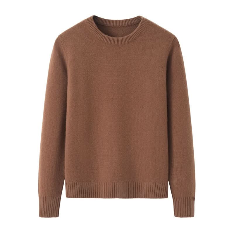 pure cashmere crew neck sweaters for winter 