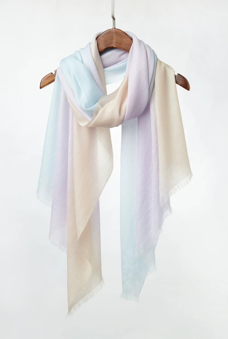 women's 3 colors ombred cashmere scarf
