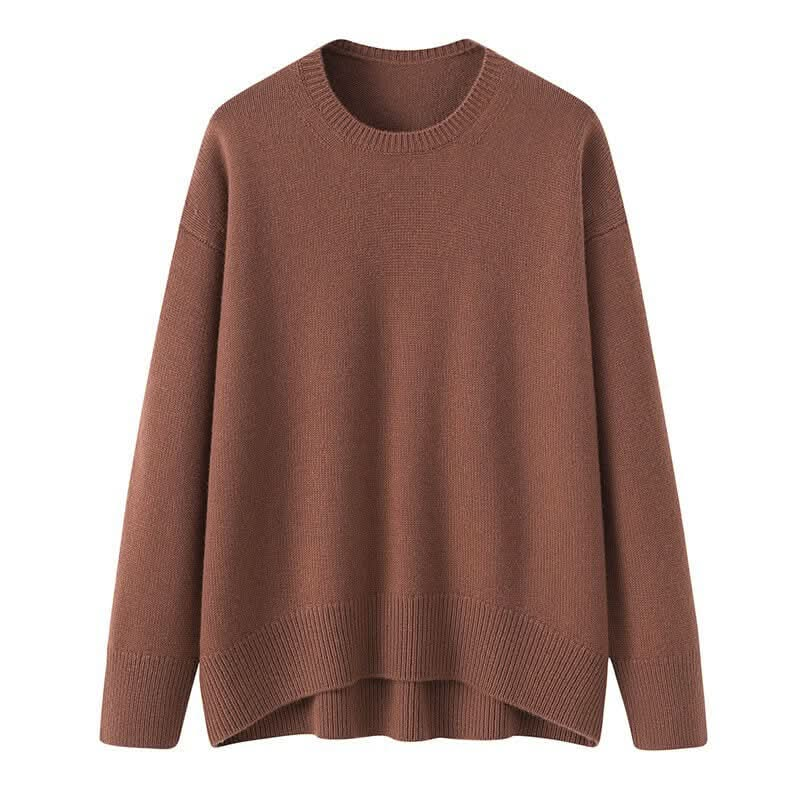 women chocolate brown dark brown cashmere turtle neck sweater 