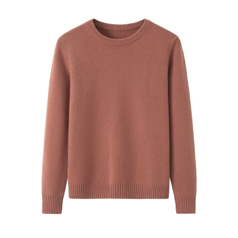 pure cashmere crew neck sweaters for winter 