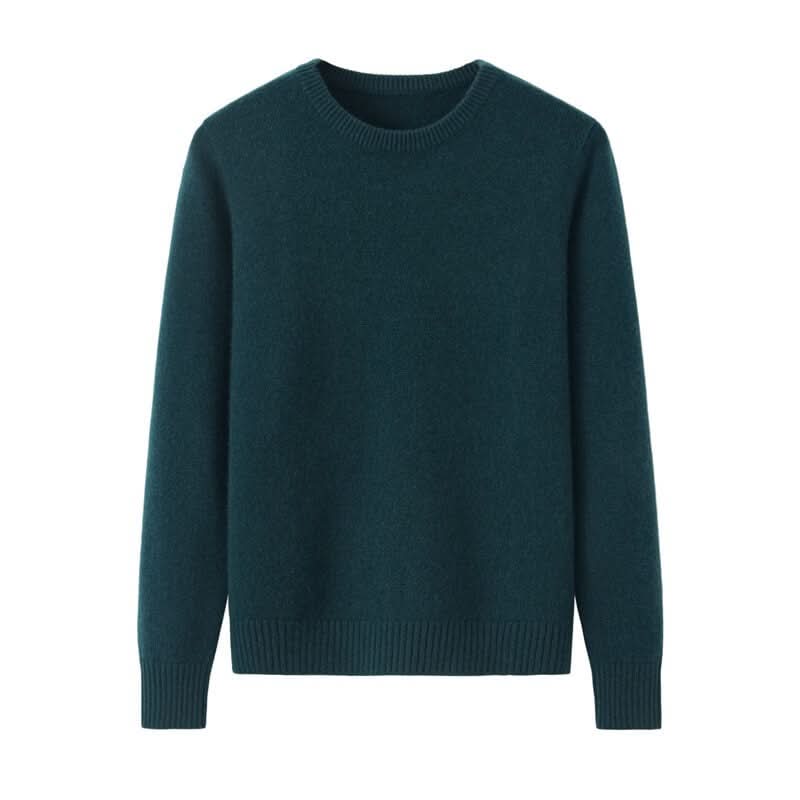 pure cashmere crew neck sweaters for winter 