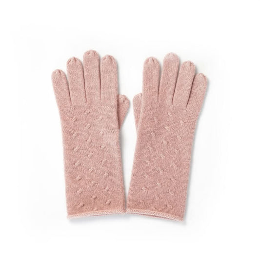 women pink cashmere gloves 