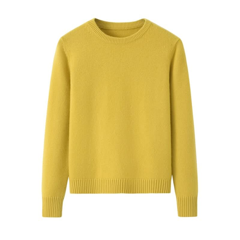 pure cashmere crew neck sweaters for winter 