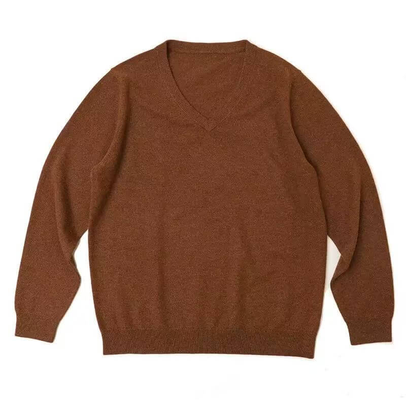 women’s 100% cashmere V neck sweater classic knit pullover