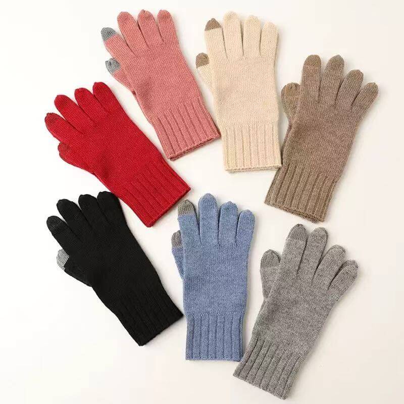 	women’s 100% cashmere touchscreen gloves