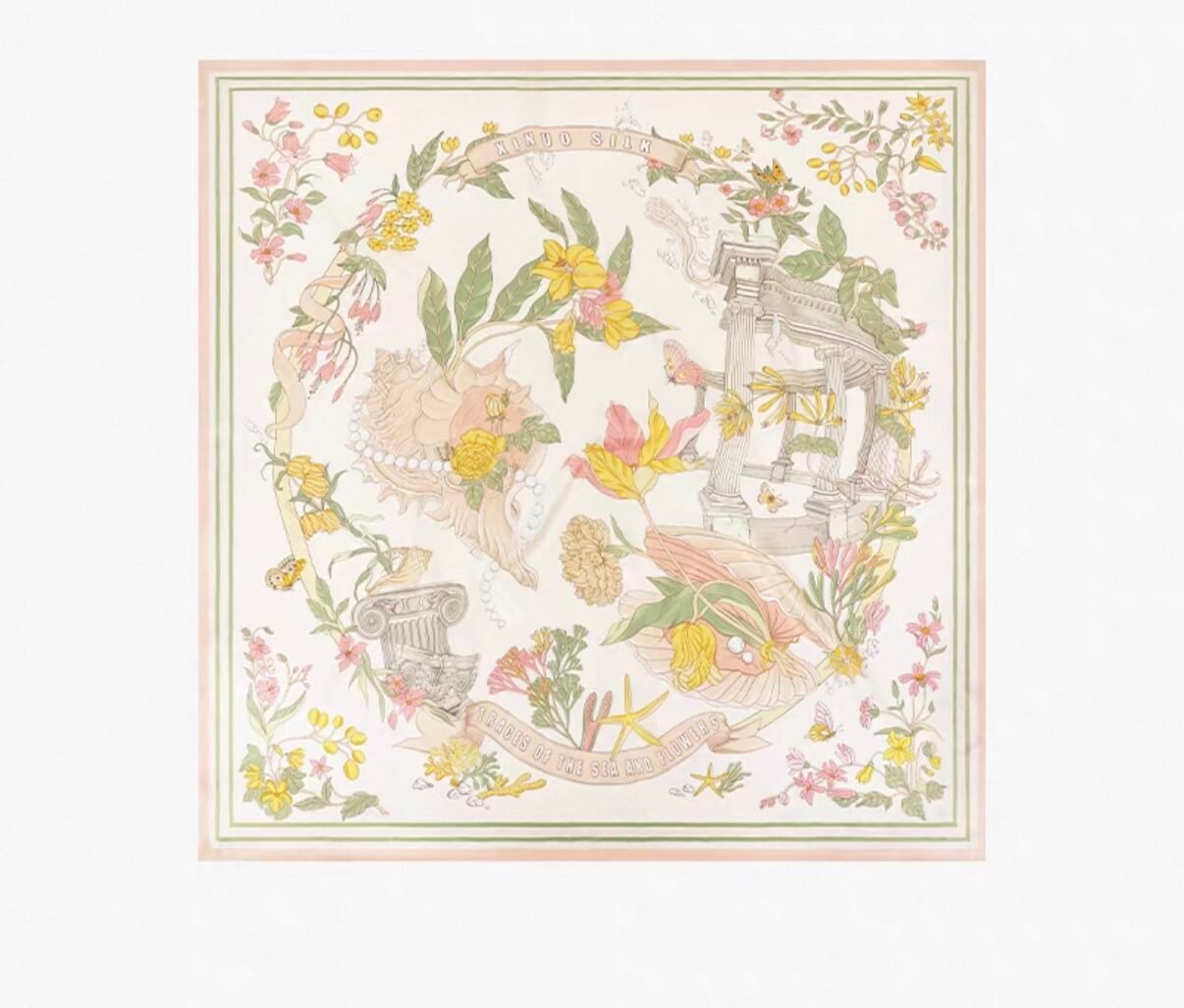 Mulberry Silk Scarf Displayed as Wall Art