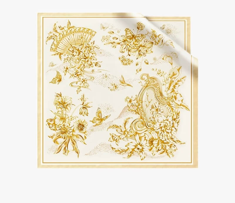 Mocha Brown Twill Silk Scarf Flat Lay,Luxury 100% Mulberry Silk Scarf – Double-Sided Print