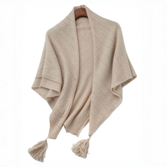 Women’s 100% cashmere square scarf with openwork
Luxury cashmere square scarf for women winter
