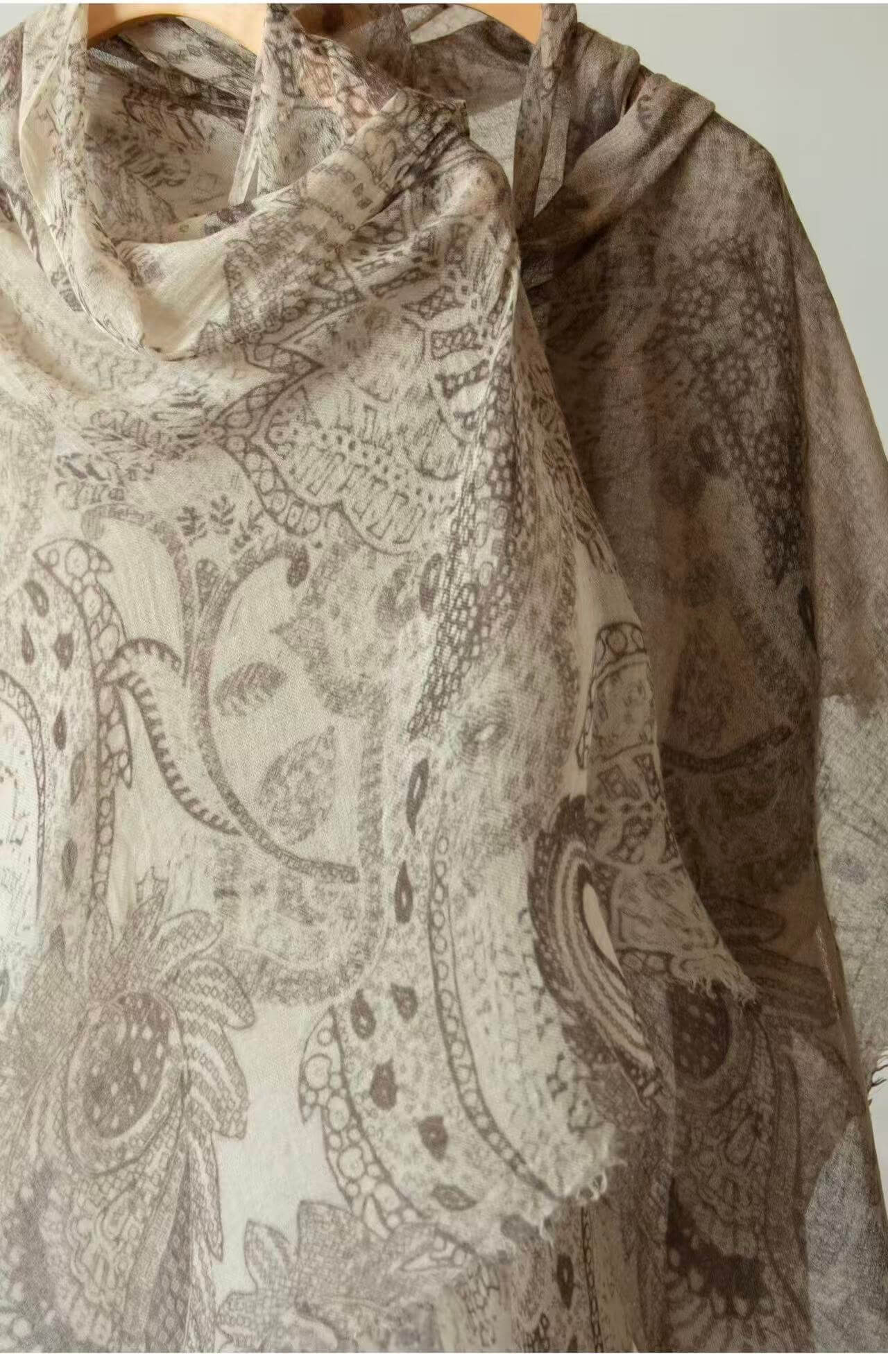 premium cashmere shawl classic paisley design