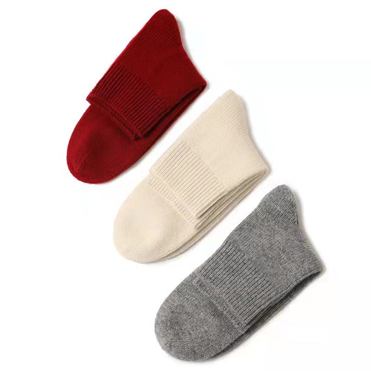 100% Cashmere Bed Socks Plain Color