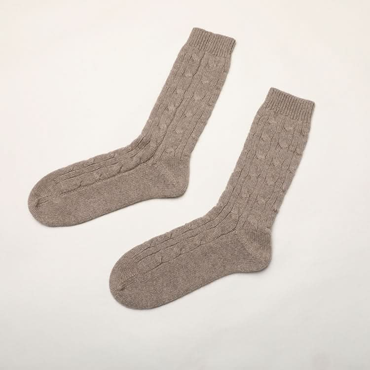 women cashmere socks cable knitting